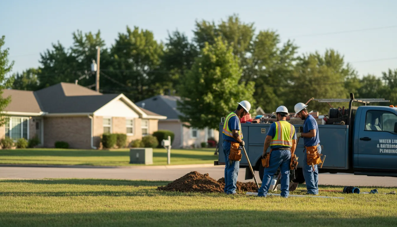 Residential water line and bathroom plumbing service in Rugby, ND